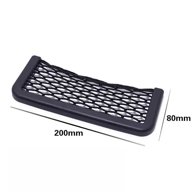 Adhesive Car Storage Net Bag Seat Organizer Door Side Pocket Phone Holder