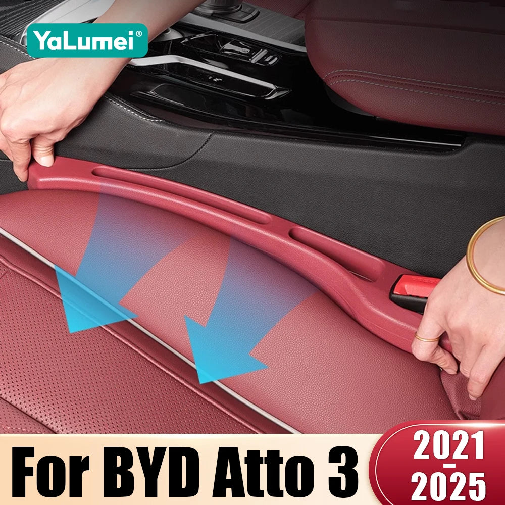 2PCS Car Seat Gap Filler Leak Proof Strips for BYD Atto 3 Yuan Plus EV 2021–2025
