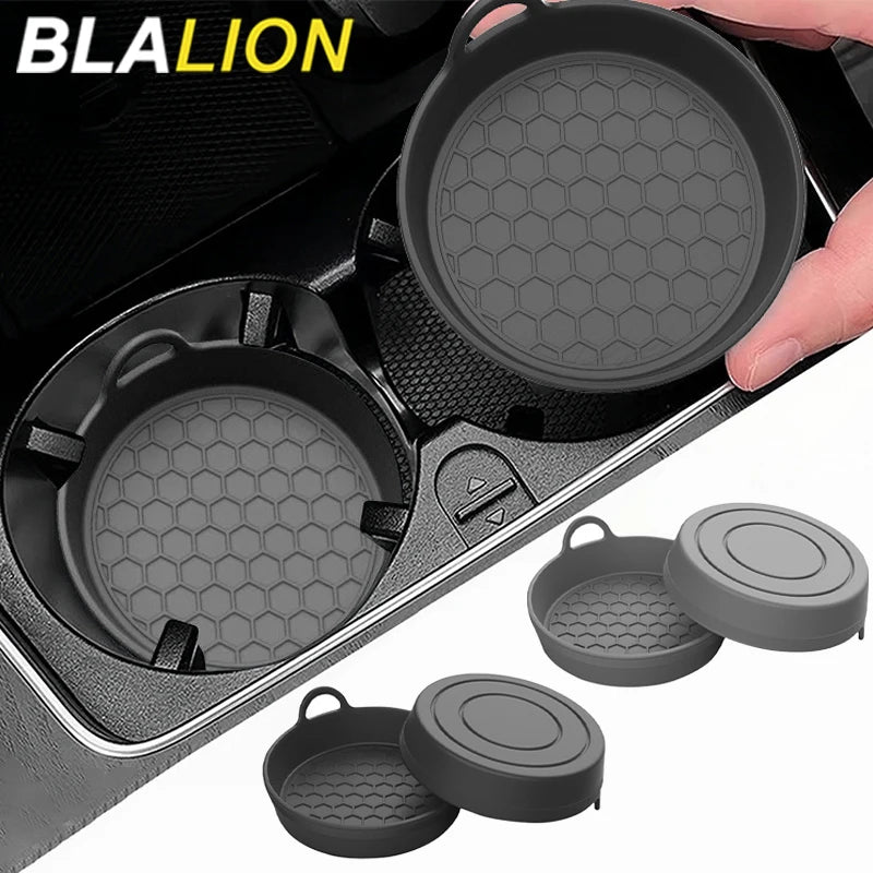 2Pcs Silicone Car Cup Holder Coaster Insert Non Slip Universal Cup Pad