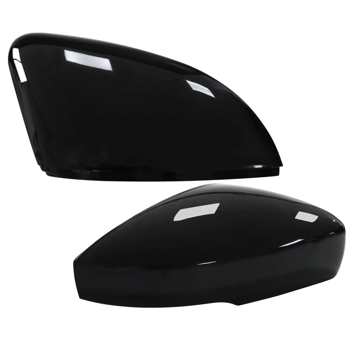 Gloss Black Wing Mirror Cover Caps Pair for VW Polo 6R 2009-2018 UP 2016+