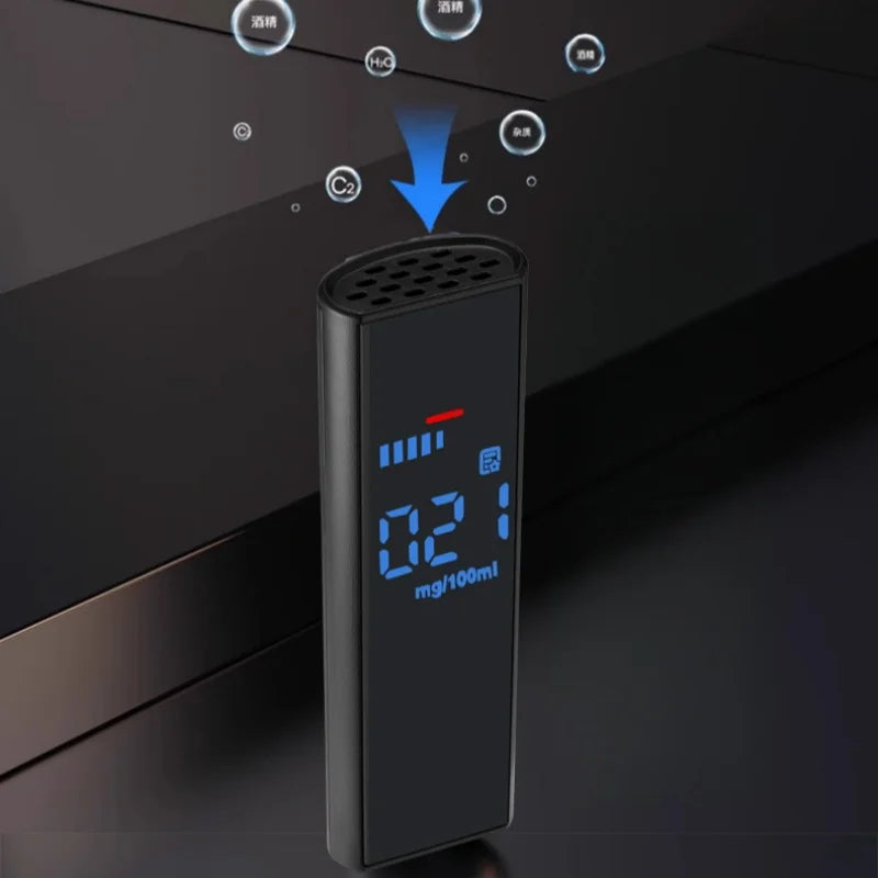 Digital Alcohol Breathalyzer LCD Display Rechargeable Breath Alcohol Tester