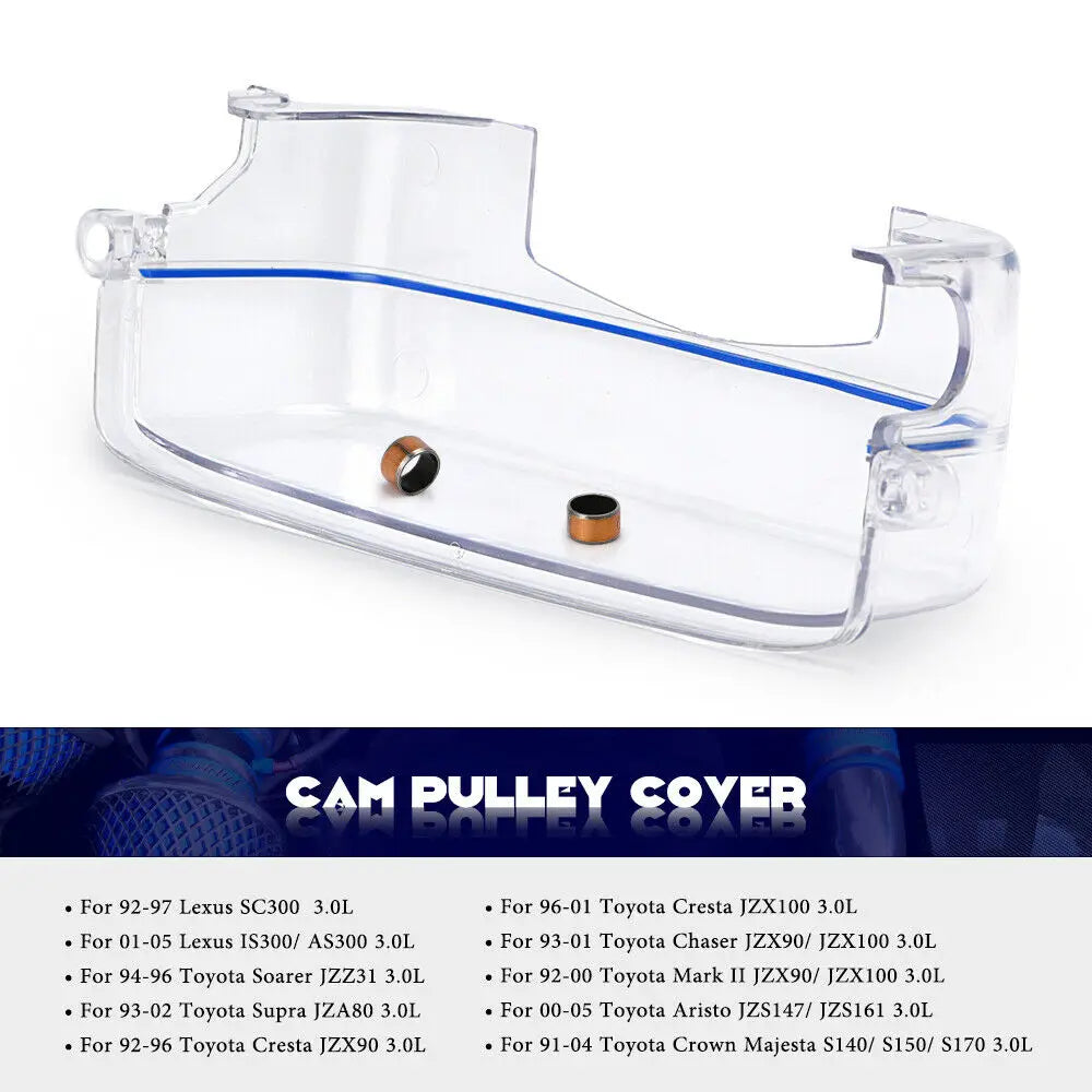 Clear Timing Belt Cover for Toyota Supra JZA80 Aristo 2JZ-GTE GE Non-VVTi Engine