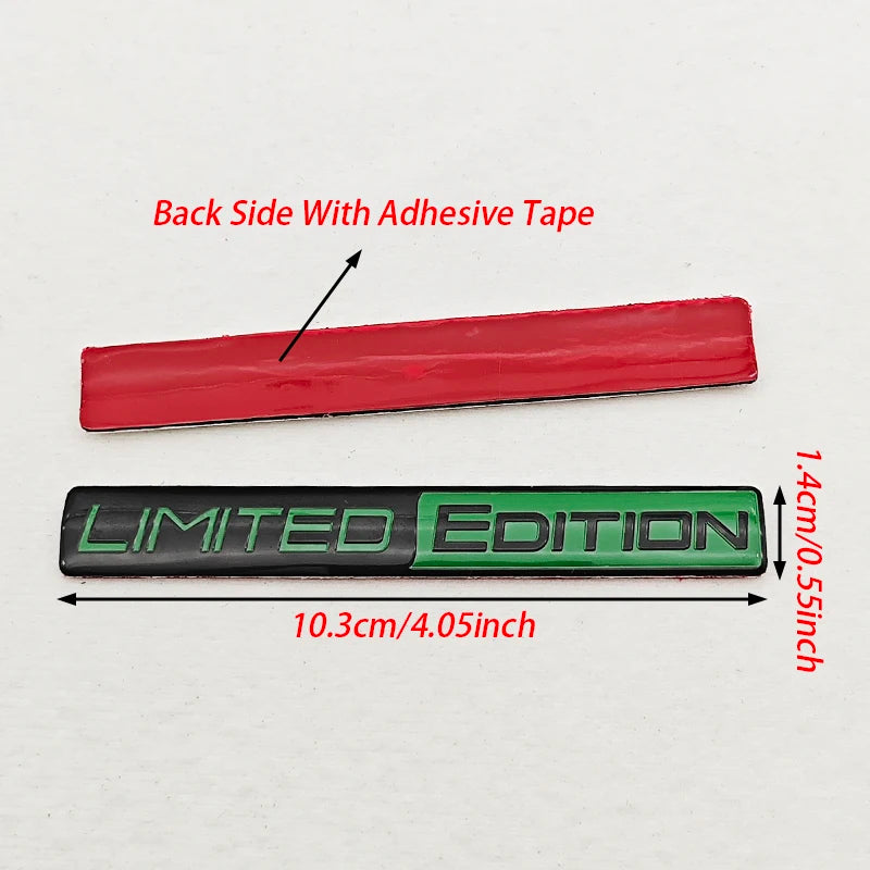 Limited Edition 3D Aluminum Car Emblem Badge Sticker for Trunk Fender Motorcycle