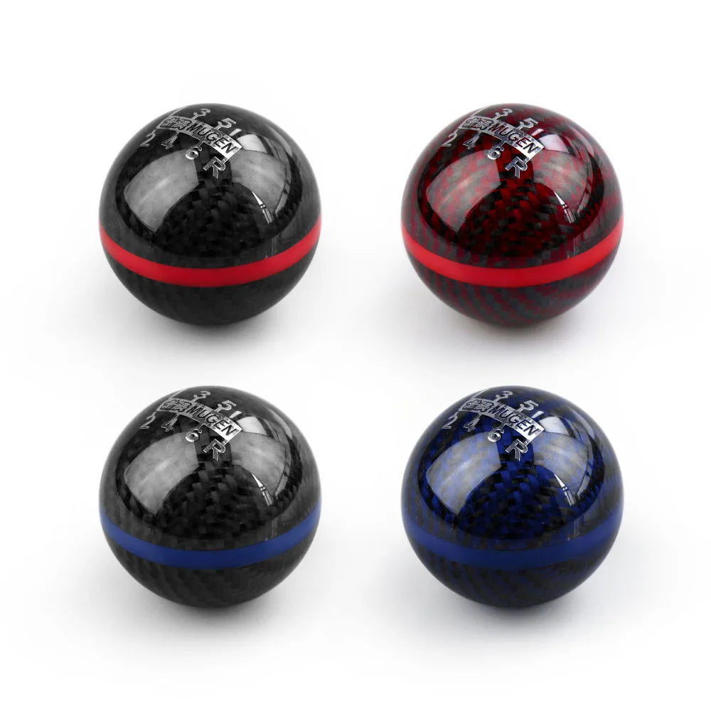 MUGEN Style Carbon Fiber 5 6 Speed Manual Gear Shift Knob for Honda Civic Type R