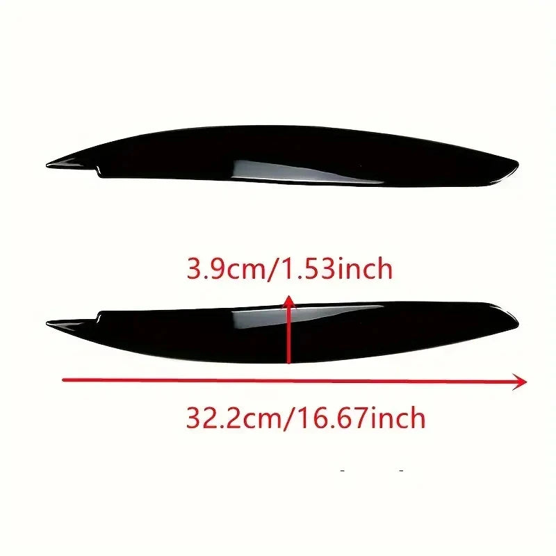 Gloss Black Headlight Eyebrow Eyelid Trim for BMW 1 Series E81 E82 E87 2004–2014