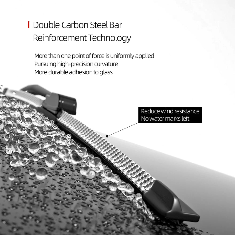 2PCS Carbon Fibre Front Windshield Wiper Blades for Mazda 3 Axela 2003–2023