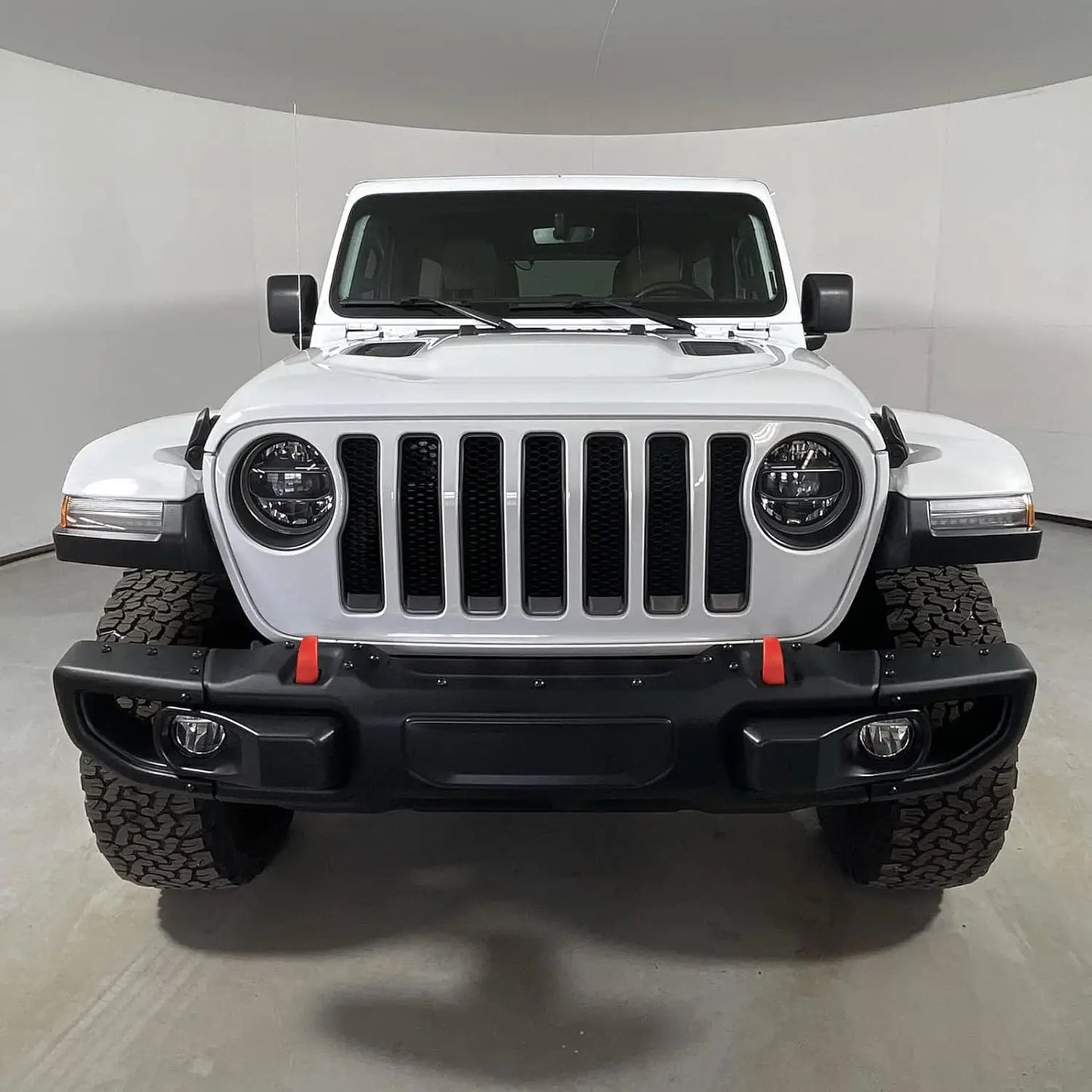 2PCS Bumper Tow Hook Covers for Jeep Wrangler JK JL & Gladiator JT 2007–2022