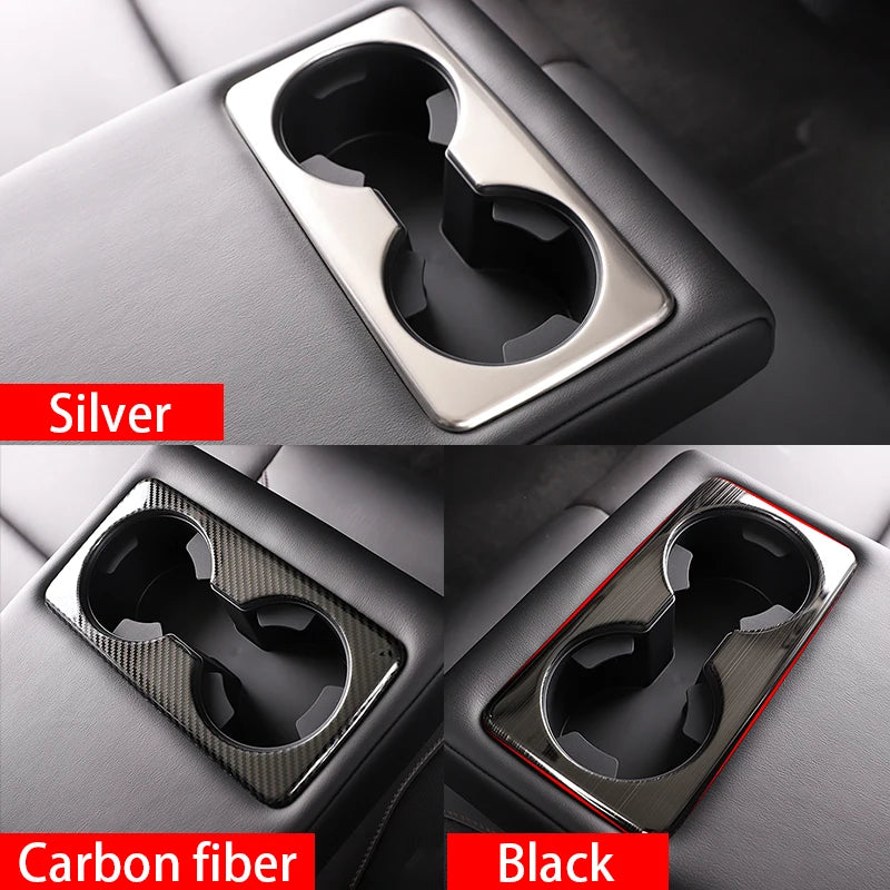 Stainless Steel Rear Seat Cup Holder Frame Trim for Mazda 3 BP & CX-30 2019–2023