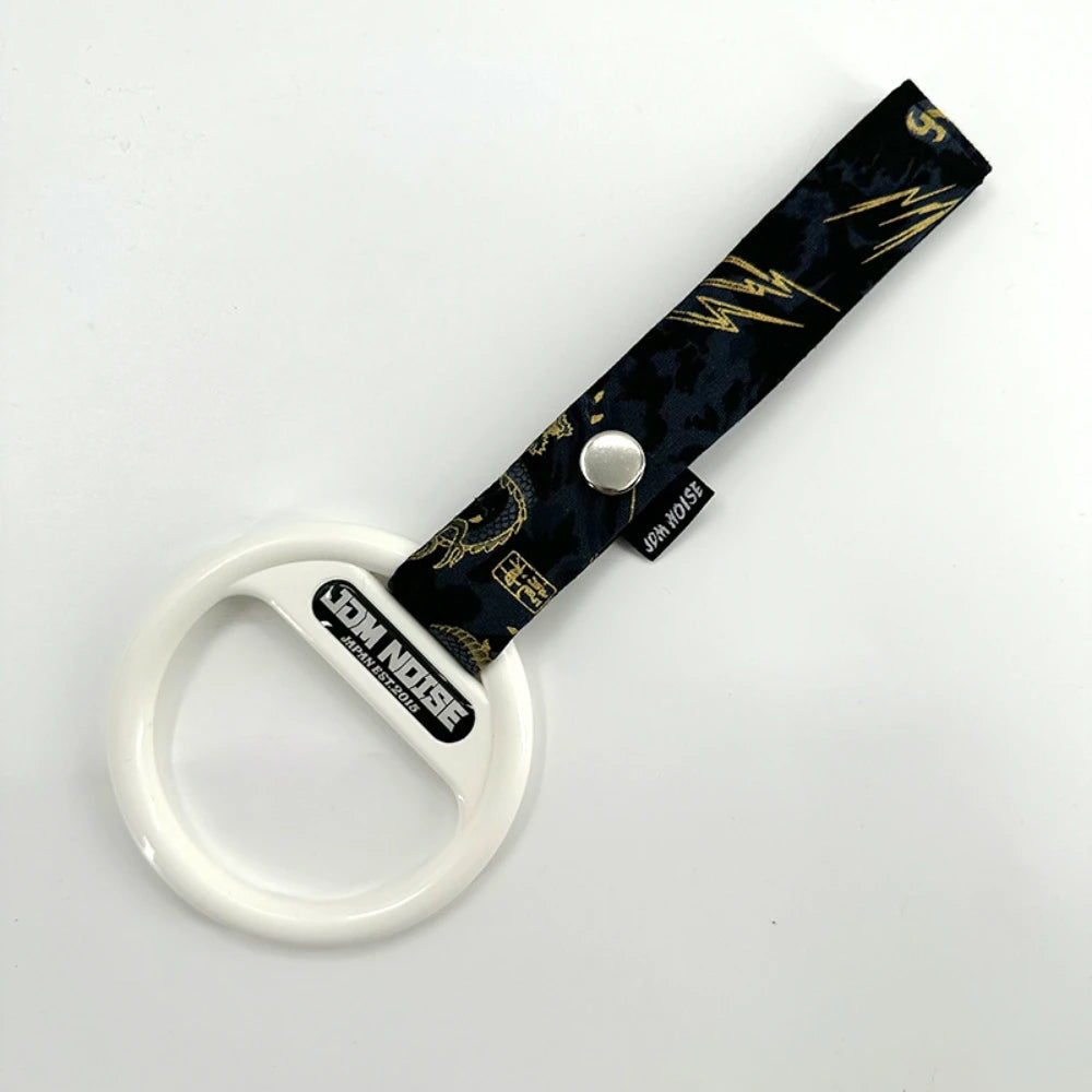 JDM Tsurikawa Lucky Cat Dragon Pattern Hanging Car Ring Strap Japanese Style