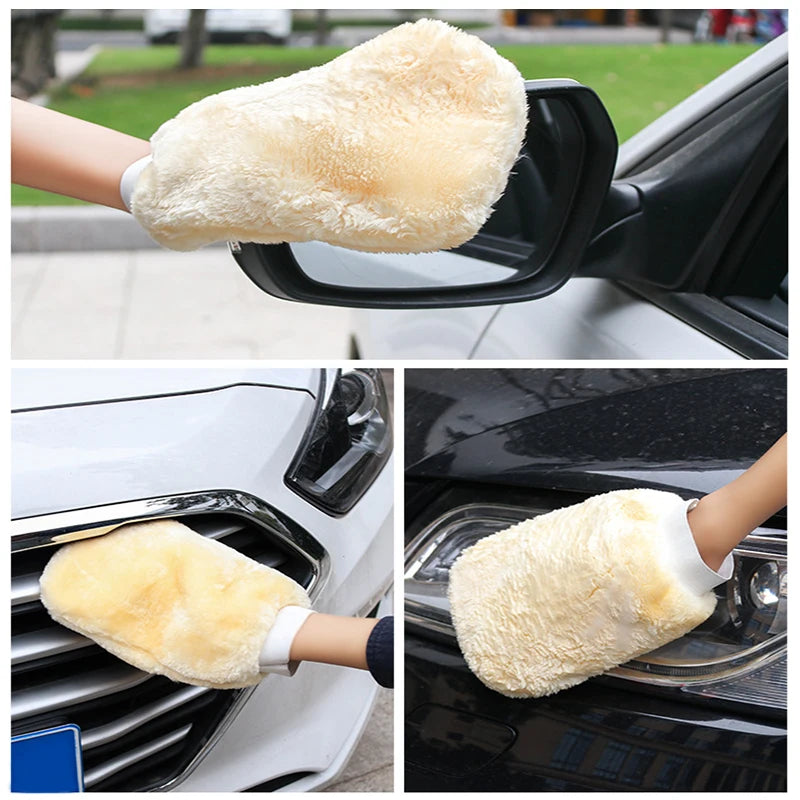 SEAMETAL Car Wash Glove Double Sided Plush Microfiber Soft Cleaning Mitt