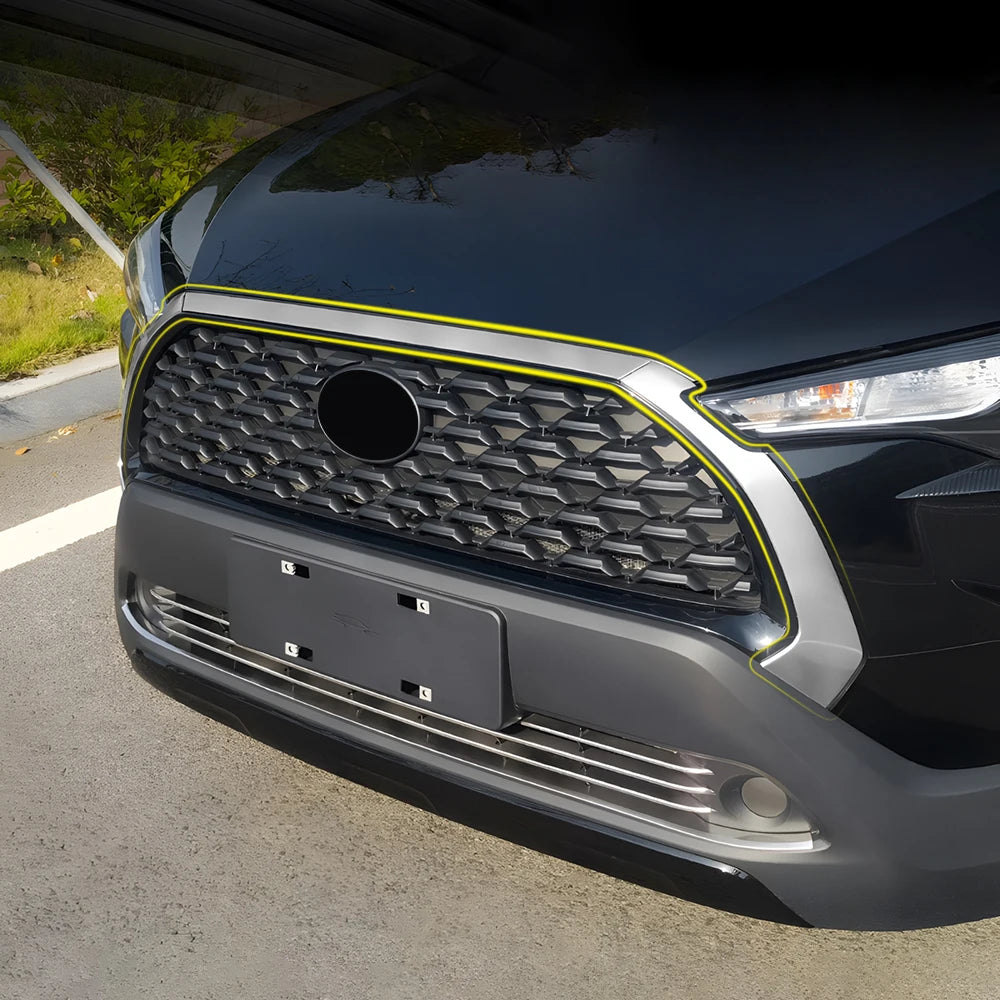 Front Racing Grille Trim Strips for Toyota Corolla Cross XG10 & Hybrid 2021–2025