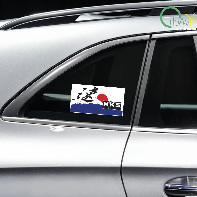 HKS JDM Reflective Car Sticker Decal Door Body Rear Window Scratch Cover Vinyl