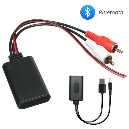 Wireless Bluetooth AUX Receiver 2RCA HiFi Stereo Audio Adapter Car Music