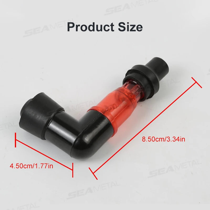 SEAMETAL 90 Degree Motorcycle Spark Plug Cap Ignition Boot Cover Universal