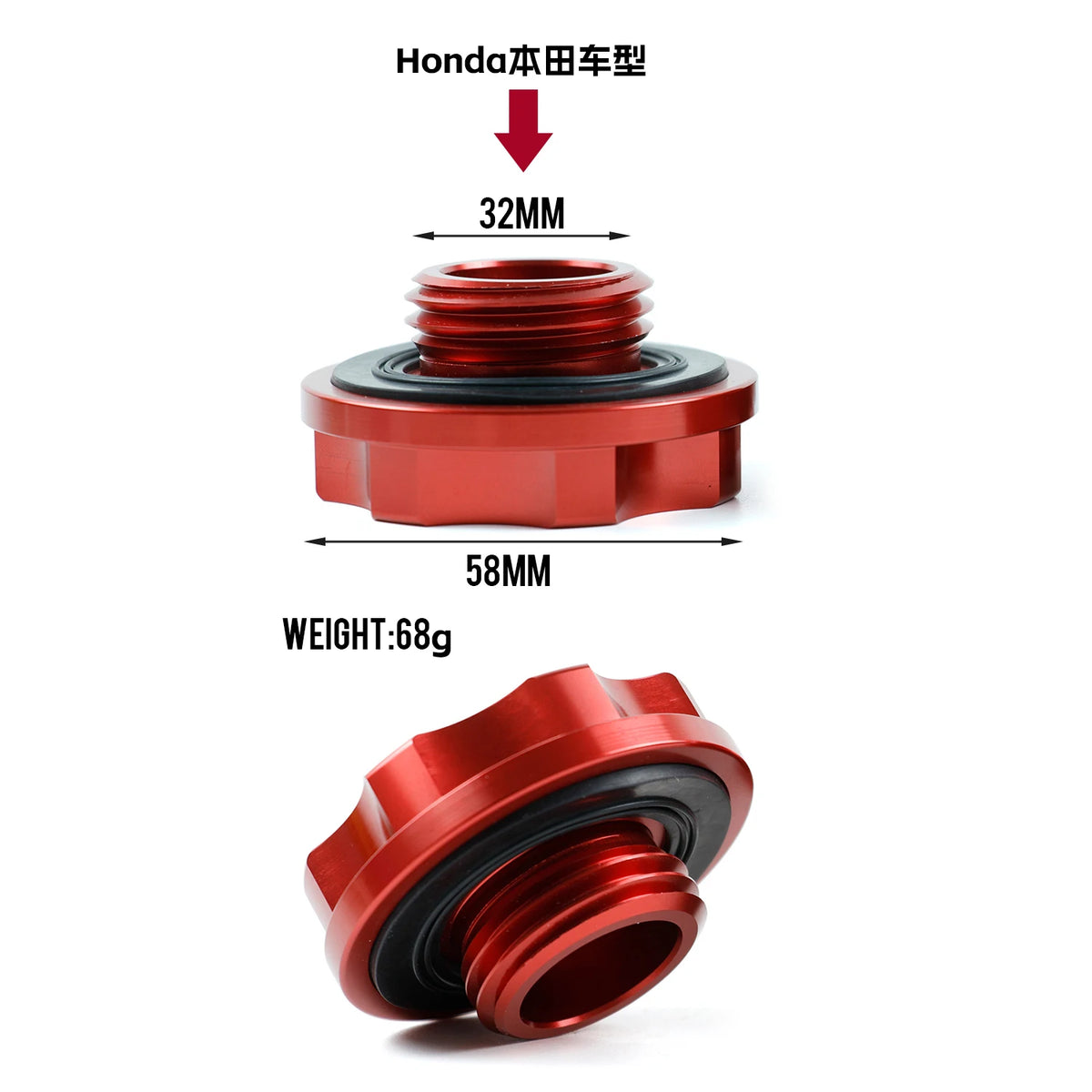 Honda Spoon Sports Style Aluminum Engine Oil Filler Cap JDM Tuning Accessory
