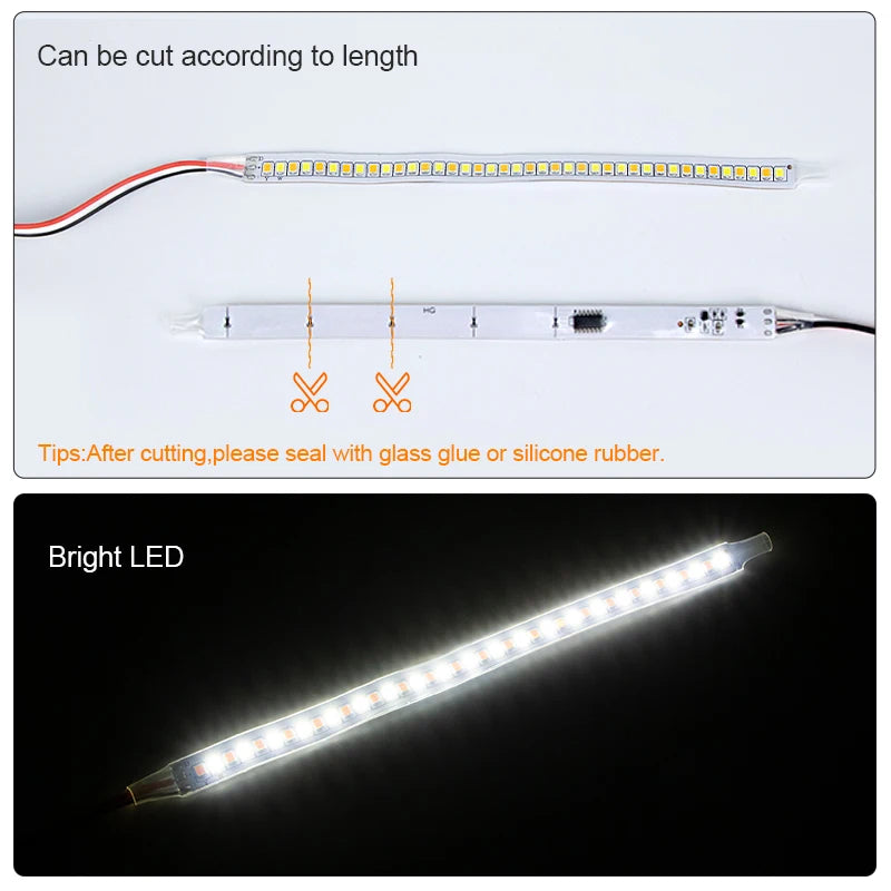 SEAMETAL 12V LED Car Mirror Turn Signal Strip Flowing Light Daytime Running