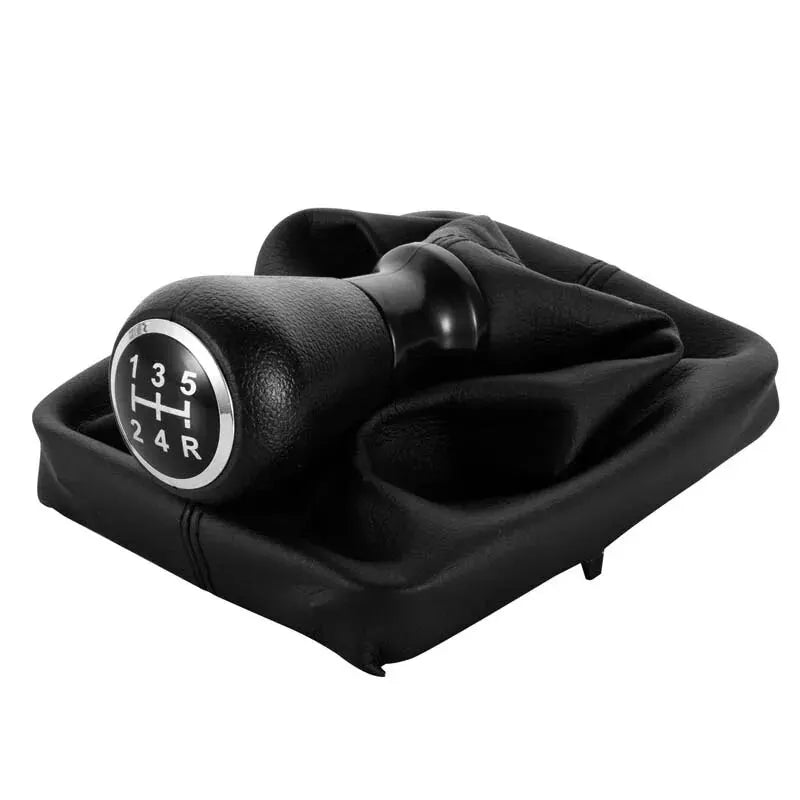 5 Speed Gear Shift Knob with Leather Gaiter Boot for Peugeot 206 & 207