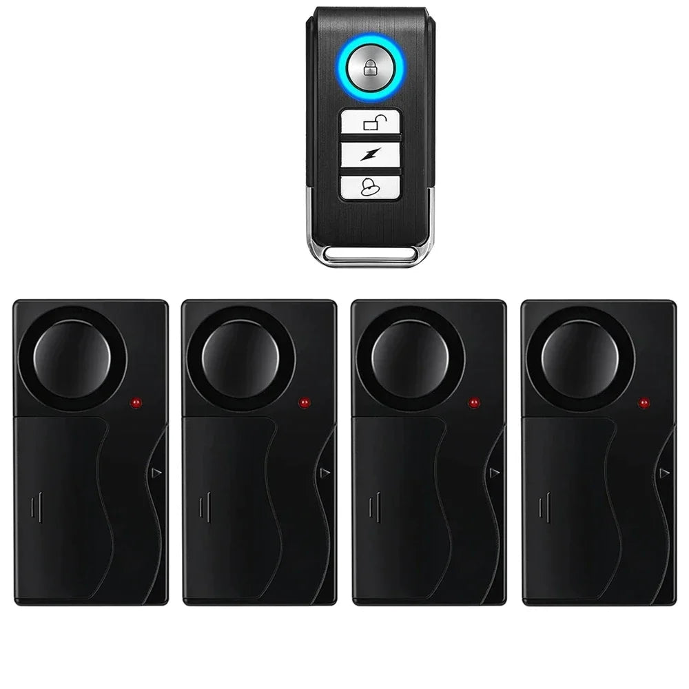 110dB Wireless Door Window Vibration Alarm Anti Theft Security Alarm Remote