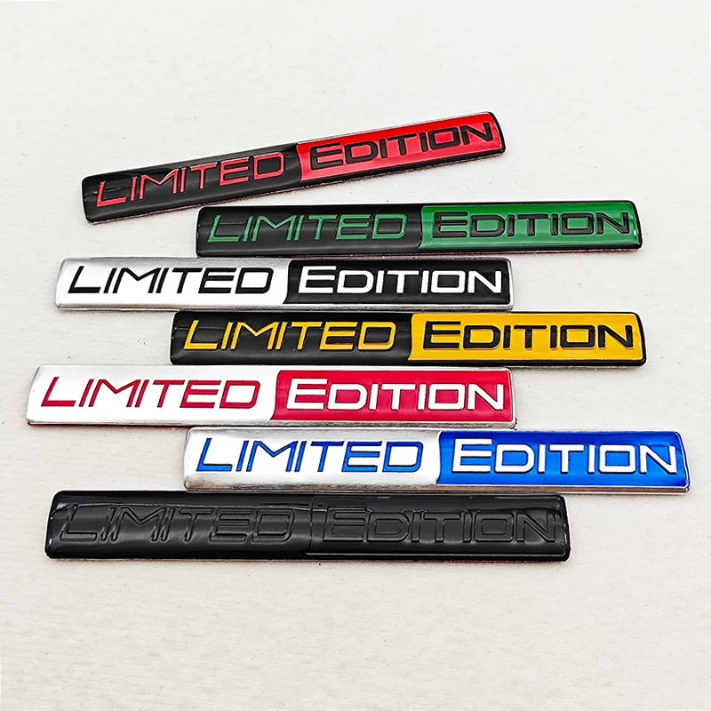Limited Edition 3D Aluminum Car Emblem Badge Sticker for Trunk Fender Motorcycle
