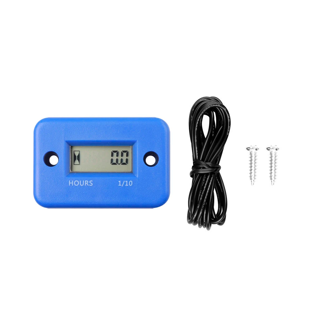 Digital Hour Meter LCD Engine Timer Counter for ATV Motorcycle Boat Generator