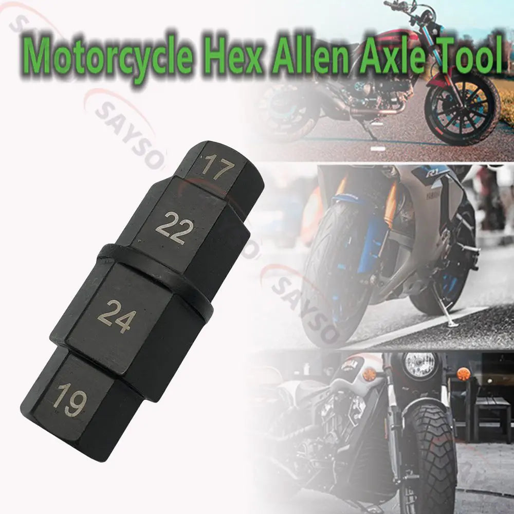 Motorcycle Wheel Hex Spindle Driver Removal Tool Set – 17mm, 19mm, 22mm & 24mm