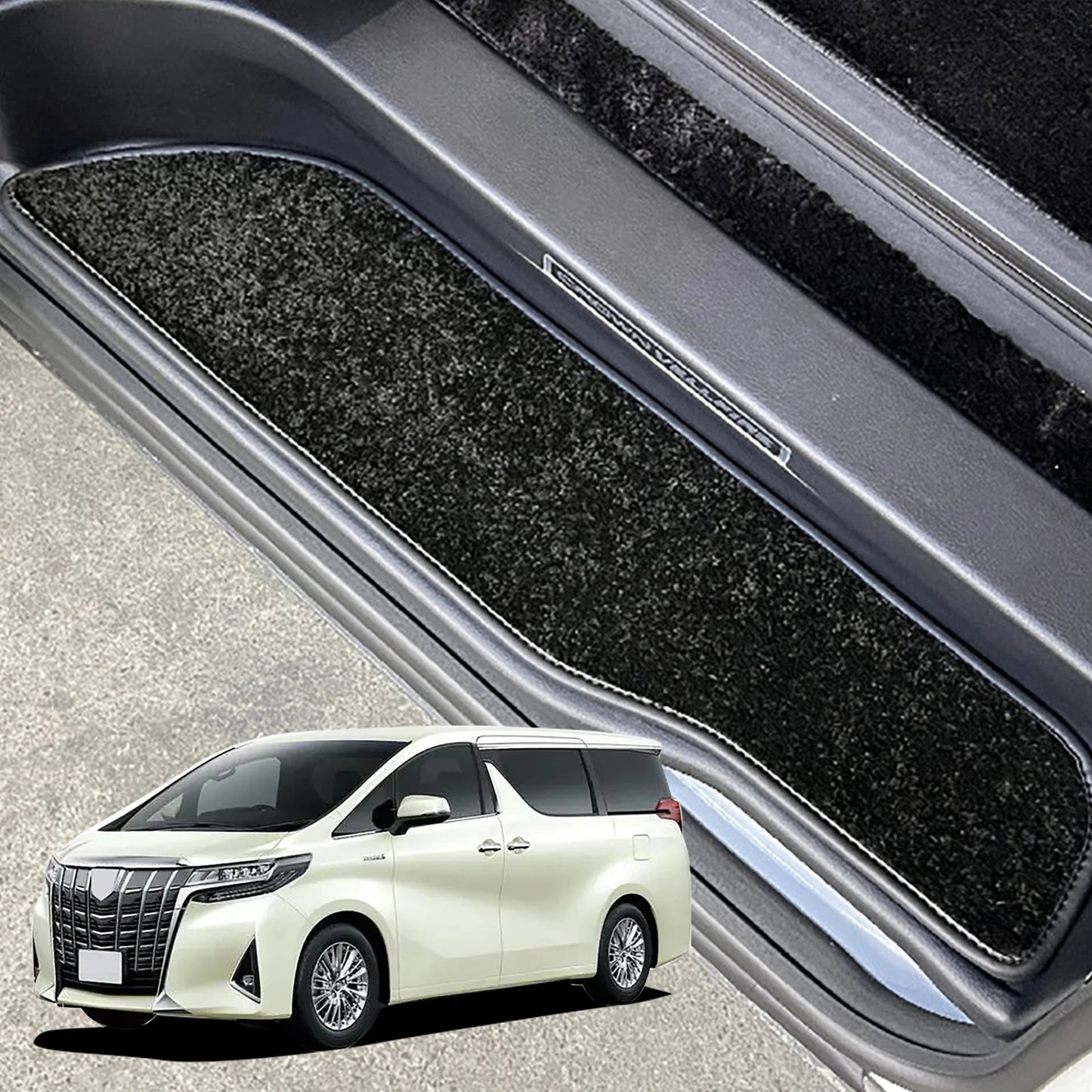 Door Sill Anti-Slip Pedal Mats for Toyota Alphard Vellfire 30 Series AH30