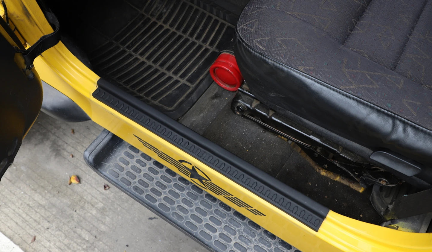 Rubber Door Sill Scuff Plate Protector Set for Jeep Wrangler TJ 1997–2006