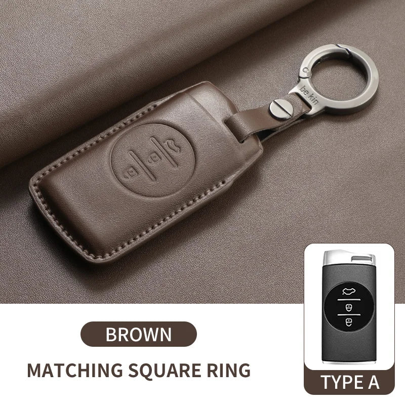 Leather Smart Key Case Cover for Chery Omoda 5 Tiggo 8 Pro Tiggo 9