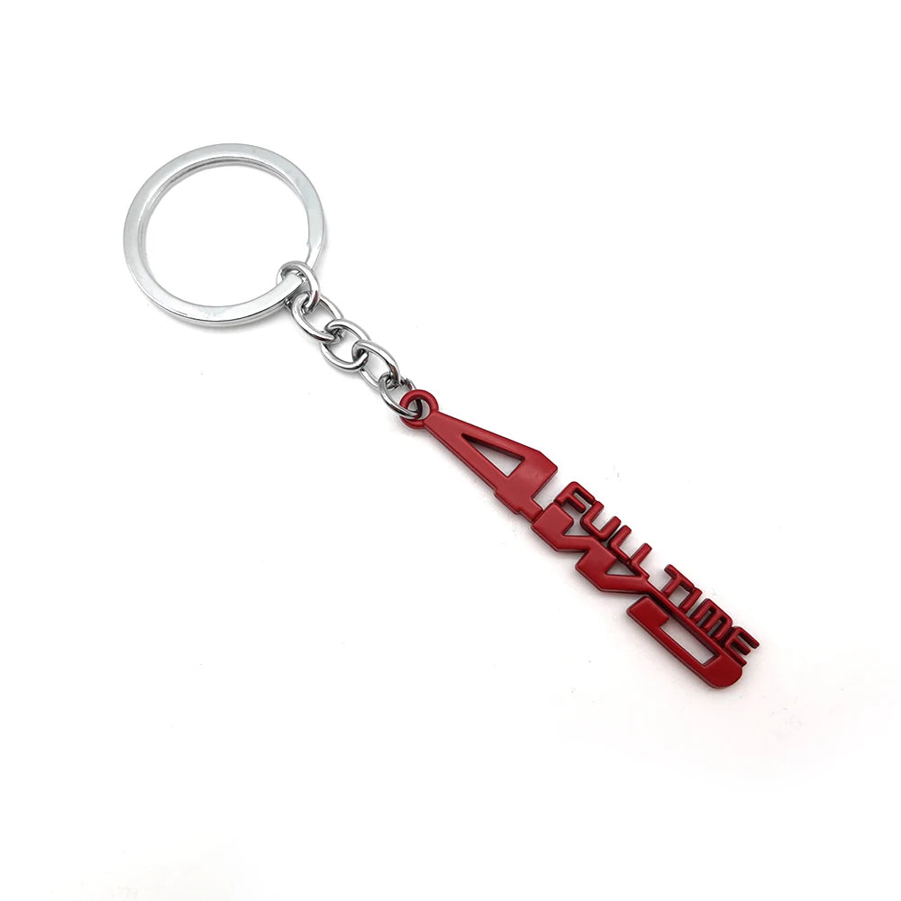 4WD Metal Car Logo Keychain Key Ring for Toyota Honda Jeep Kia Ford Hyundai Mini