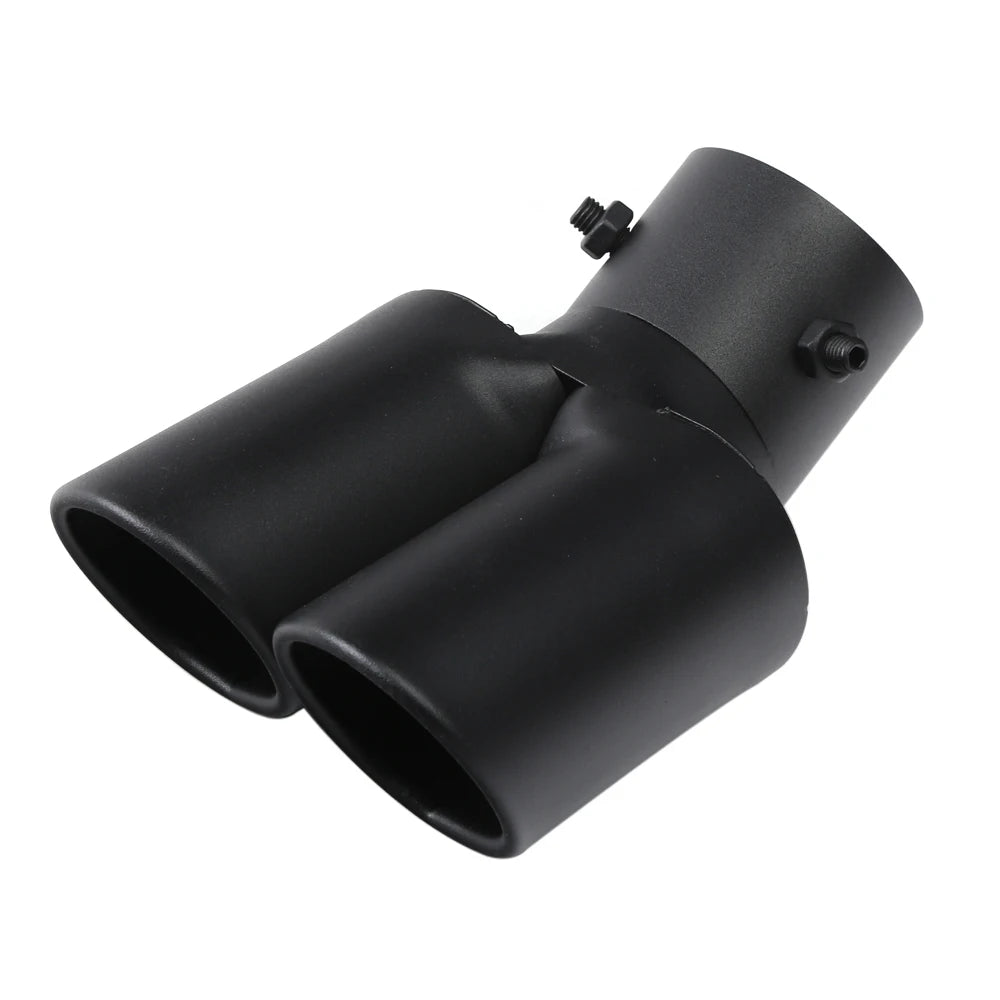 Universal Dual Slant Cut Stainless Steel Exhaust Tip 63mm Inlet 63 Outlet