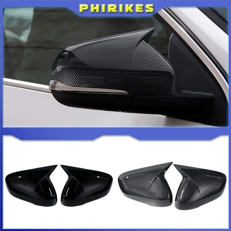 Carbon Fiber Style Side Mirror Cover Caps for Volvo V40 V60 S60 T5 T6 2011–2019
