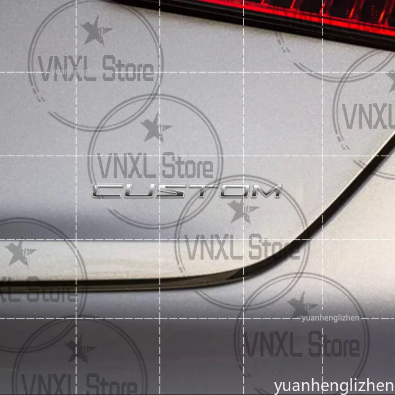 3D Metal Alloy Transit Custom Badge Emblem Sticker for Ford Van Camper Trunk