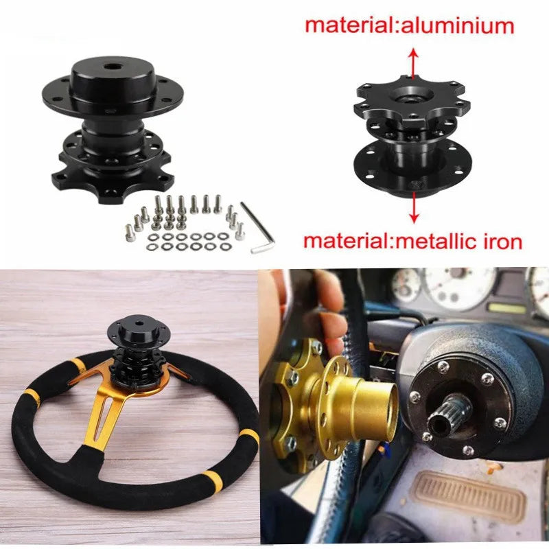 Steering Wheel Quick Release Hub Adapter Boss Kit Purple Blue Red Silver Gold