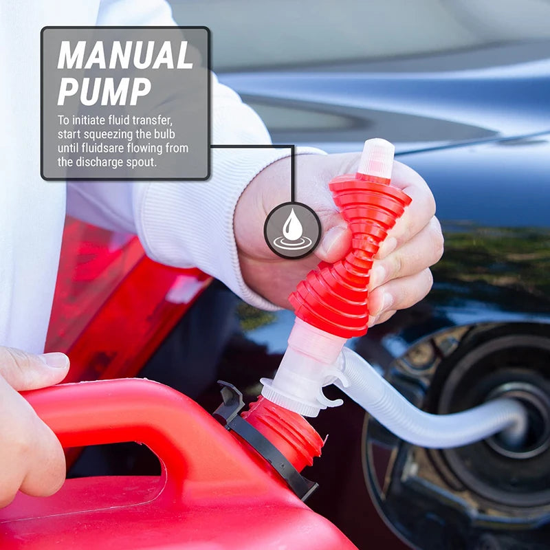 Manual Fuel Transfer Pump Hand Siphon for Gasoline Diesel Oil Liquid