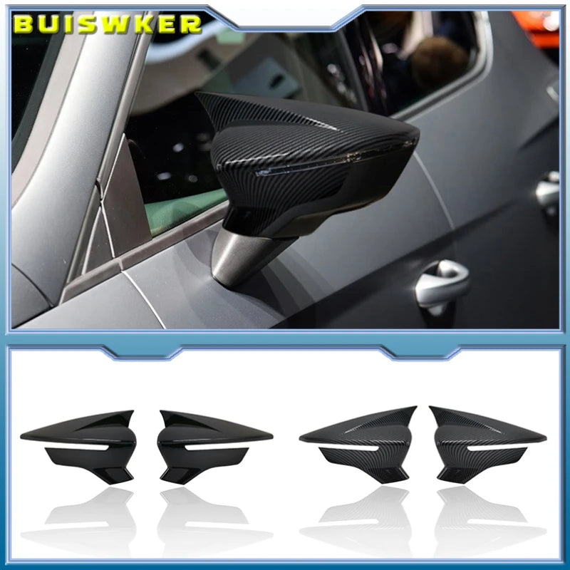 2PCS Side Mirror Cover Caps for SEAT Leon MK3 5F ST FR Cupra Ibiza Mk5 2017–2020