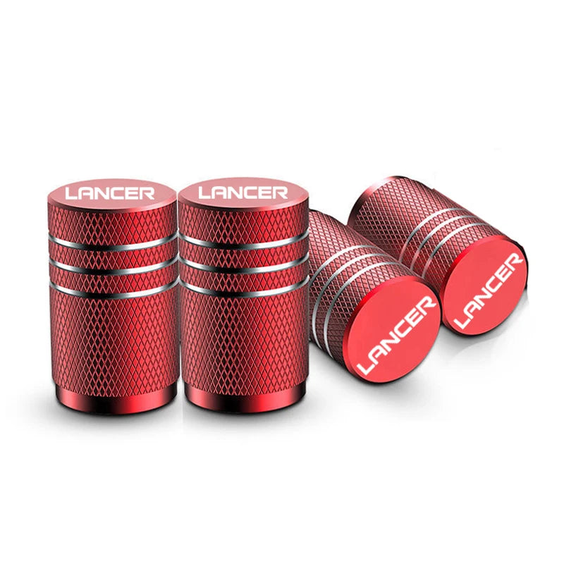 4PCS Mitsubishi Lancer Tire Valve Stem Caps Wheel Tyre Dustproof Waterproof