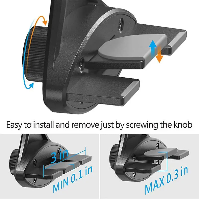 Universal Car CD Slot Phone Mount 17mm Ball Holder Stand Cradle Mobile Holder