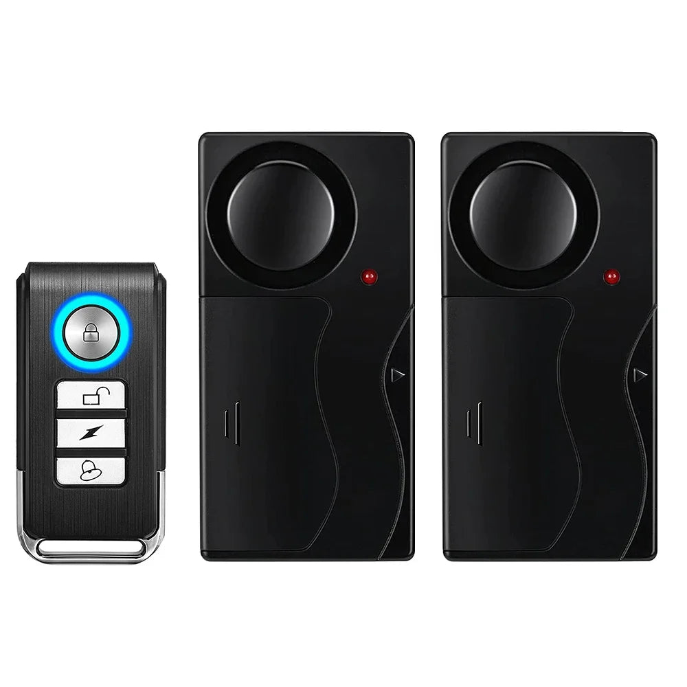 110dB Wireless Door Window Vibration Alarm Anti Theft Security Alarm Remote