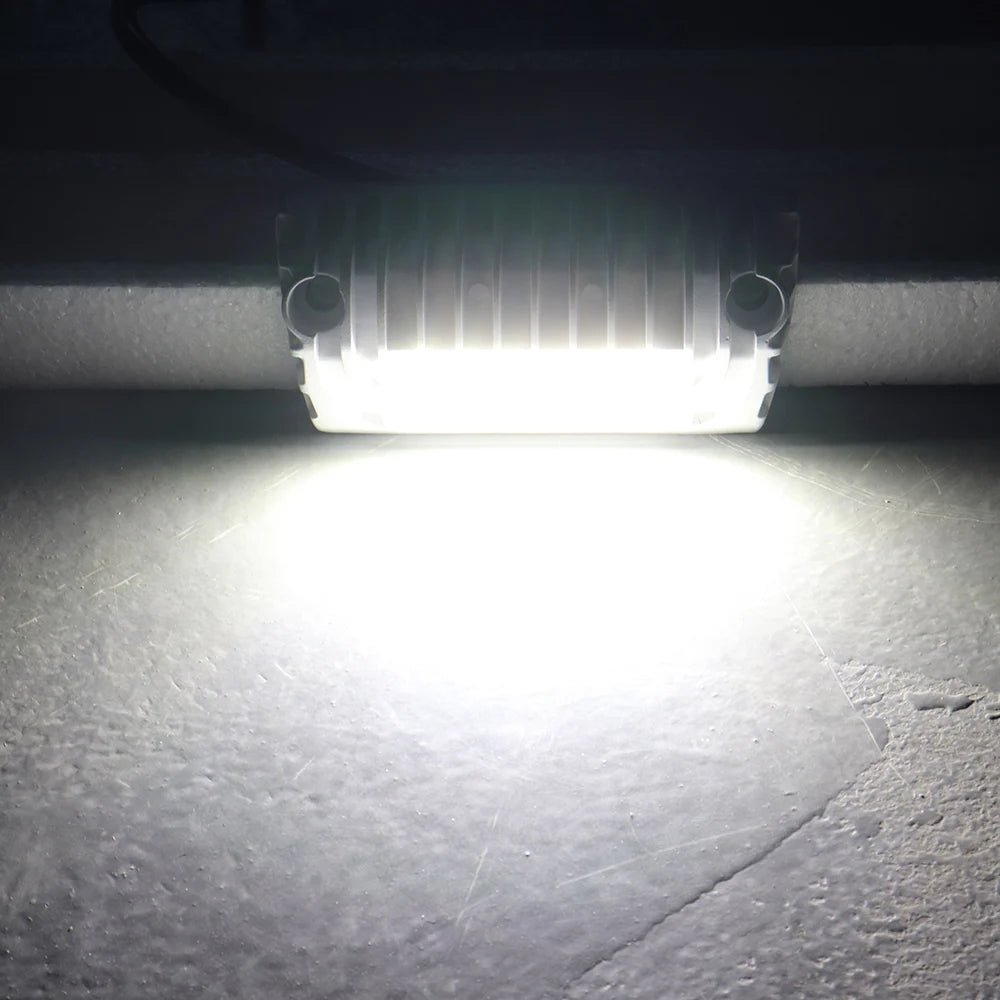 12V/24V LED RV Exterior Porch Light 6500K Waterproof Awning & Camping Work Light