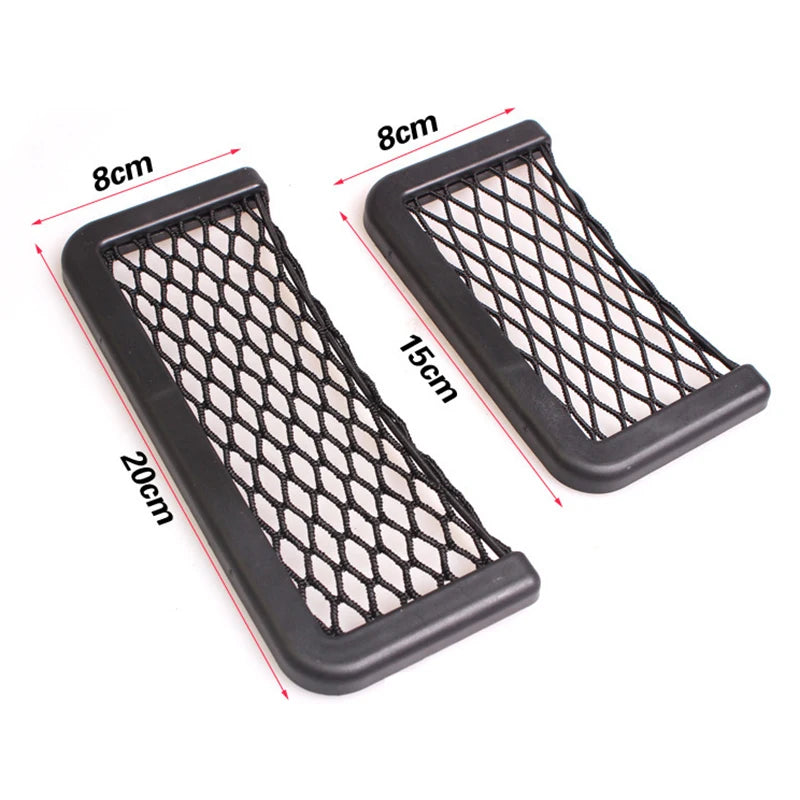 Adhesive Car Storage Net Bag Seat Organizer Door Side Pocket Phone Holder