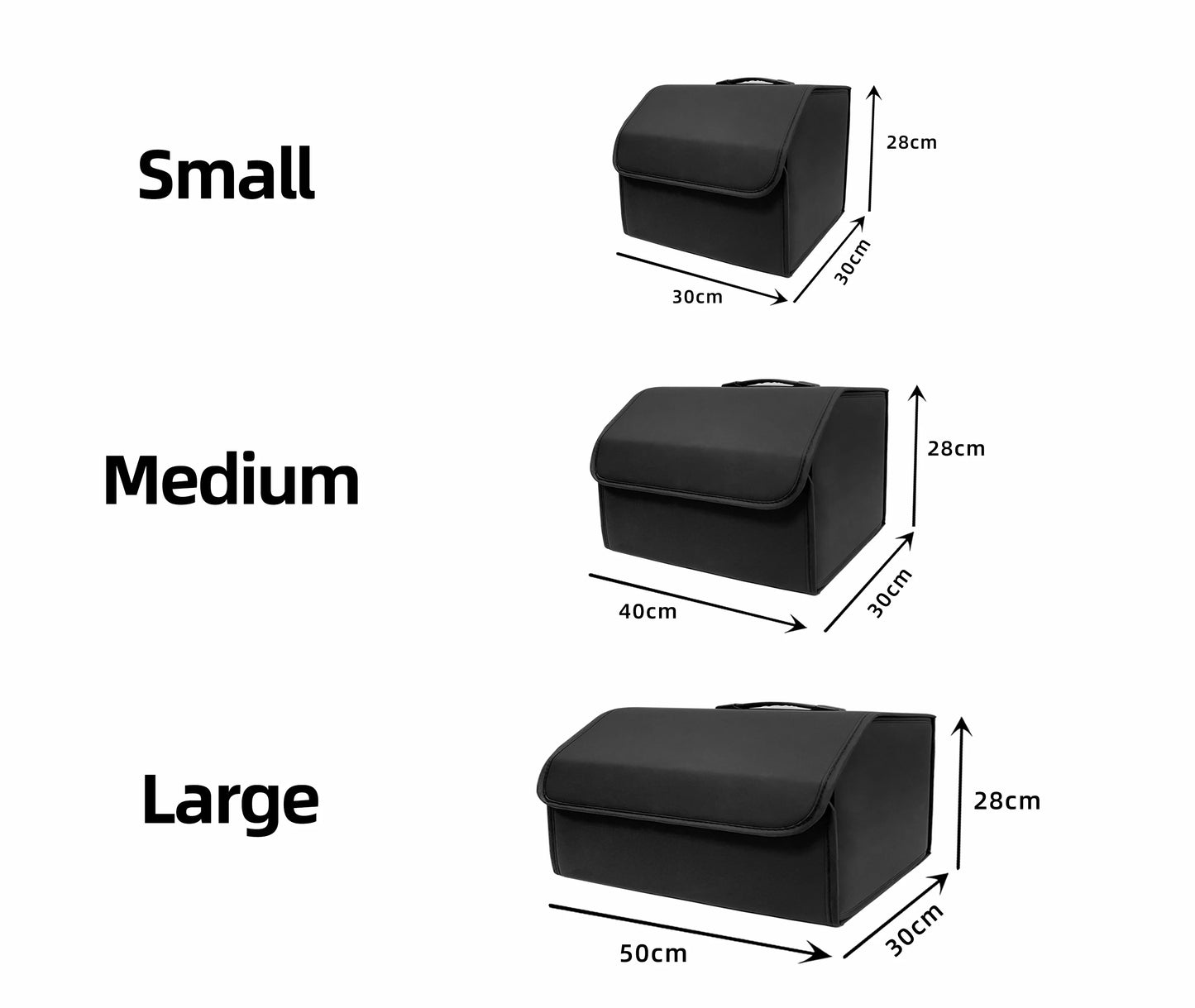 PU Leather Collapsible Car Trunk Storage Organizer Box Multipurpose Holder