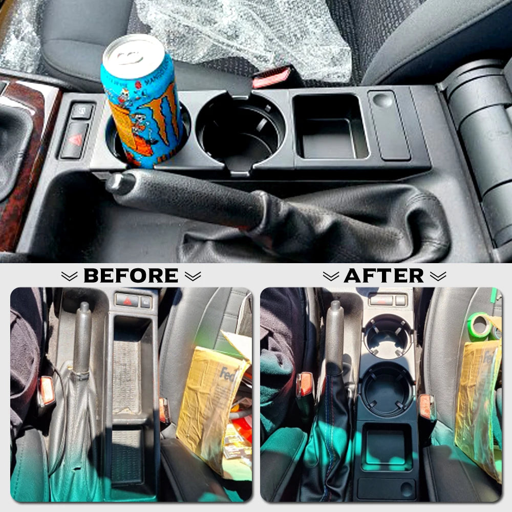 Front Center Console Storage Box Cup Coin Holder for BMW 3 Series E46 1998-2006