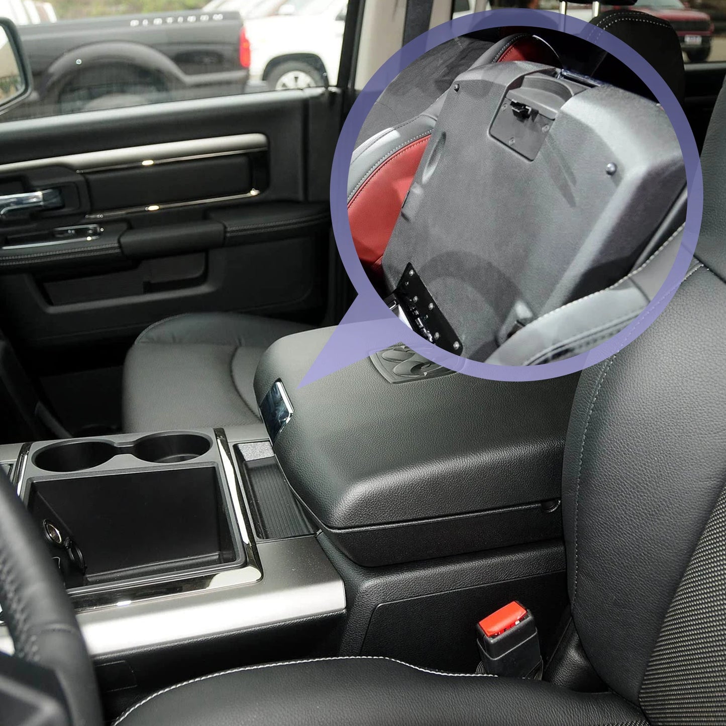 Center Console Armrest Latch Lock Knob for Dodge Ram 1500 2500 2013–2018