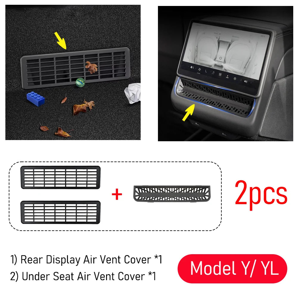 Rear Under Seat Air Vent Cover for Tesla Model 3/Y Model YL & Juniper 2025–2026