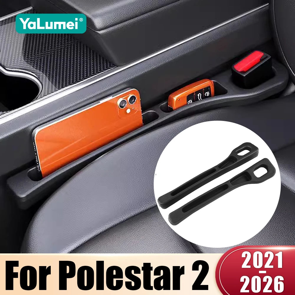 2PCS Car Seat Gap Filler Leak Proof Strips for Polestar 2 EV 2021–2026