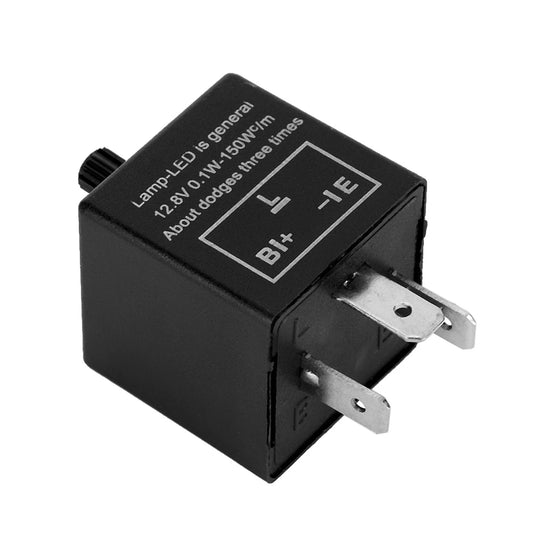 12V 3-Pin Adjustable LED Turn Signal Flasher Relay Electronic Blinker Relay Fix