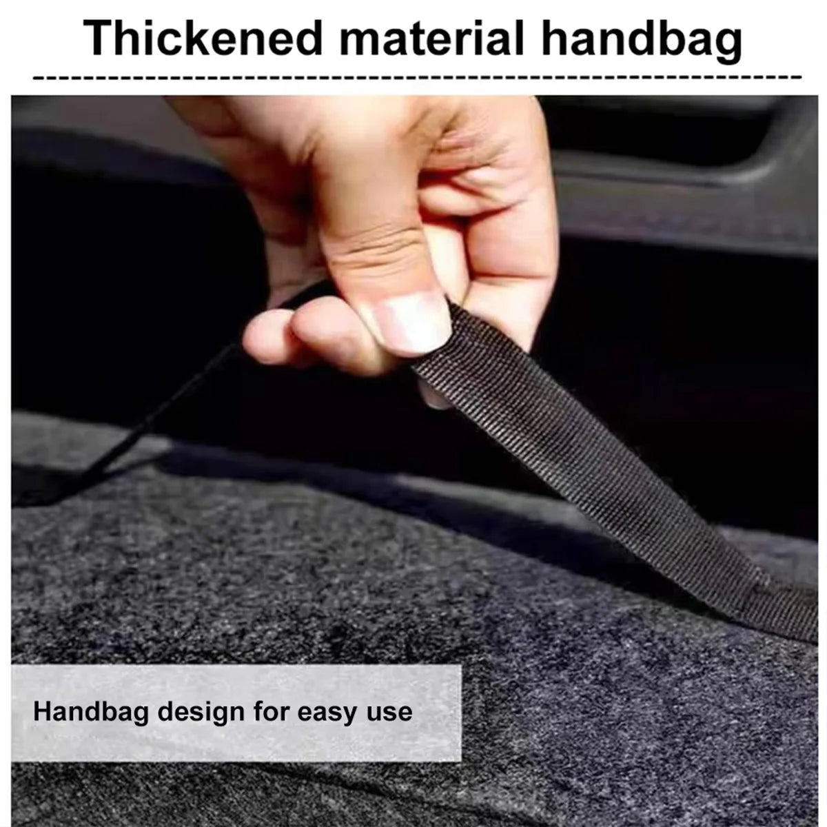 Dark Gray Car Felt Storage Box Organizer Trunk Cargo Bag Foldable