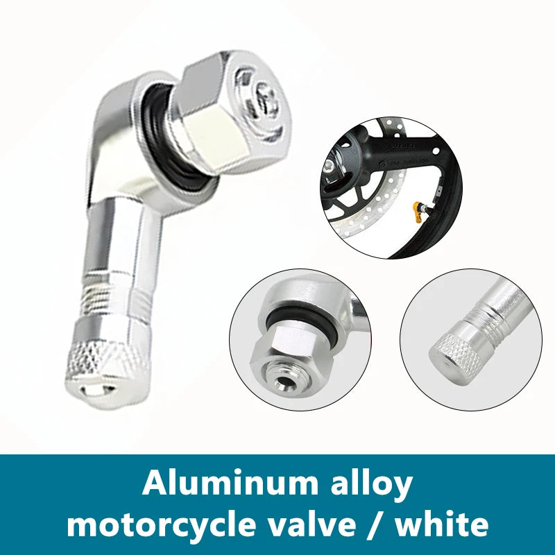 90° CNC Aluminum Motorcycle Tire Valve Stem Universal Tubeless Wheel Valve