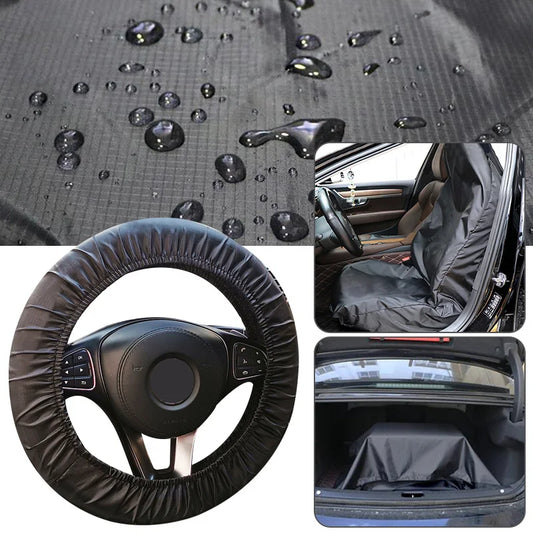 Universal Oxford Car Seat Protector & Steering Wheel Cover
