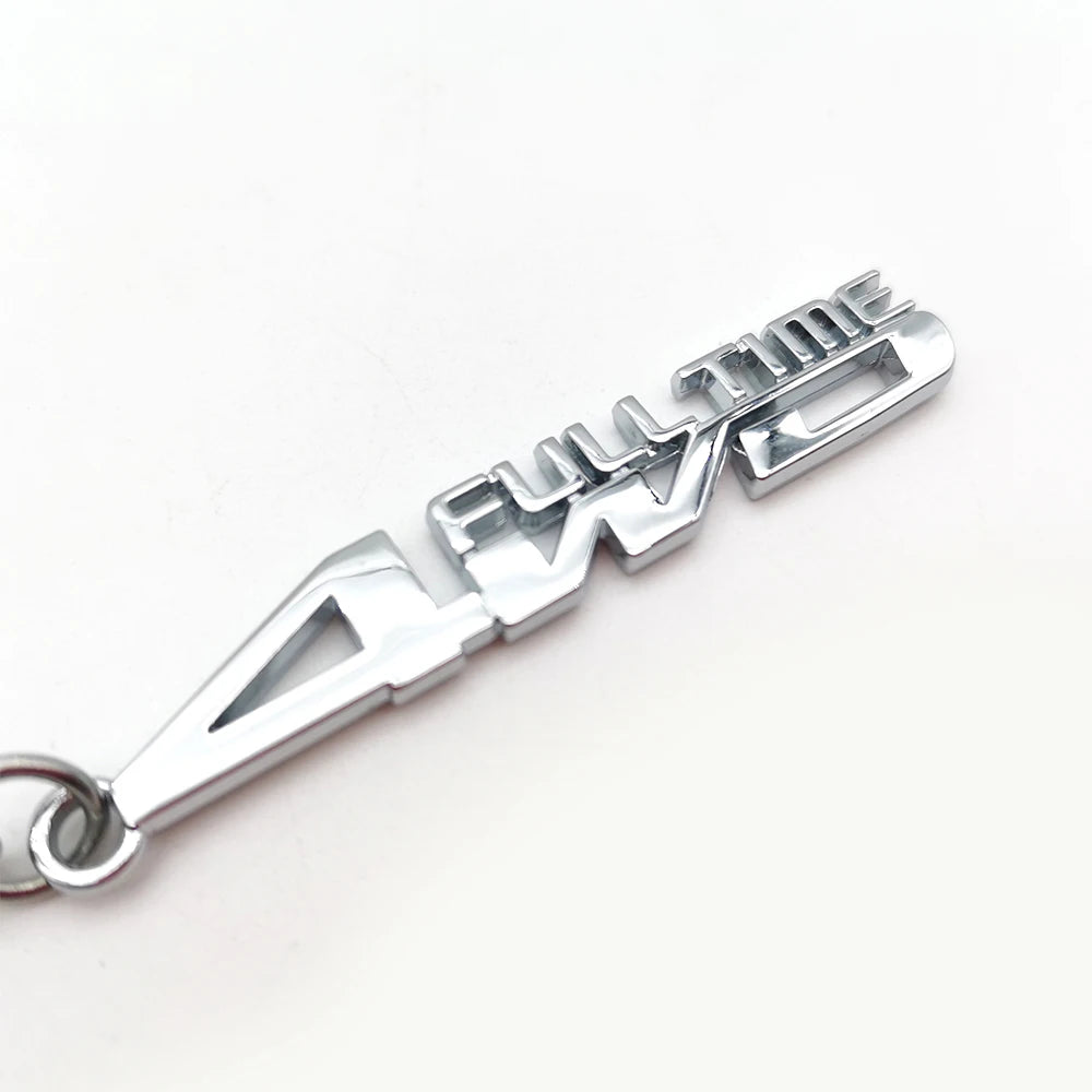 4WD Metal Car Logo Keychain Key Ring for Toyota Honda Jeep Kia Ford Hyundai Mini